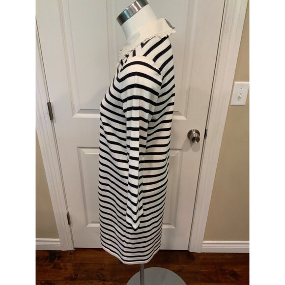 Kate Spade Navy Blue & White French Cream Striped Collared Dress, Size XS, NWT! - Picture 4 of 8